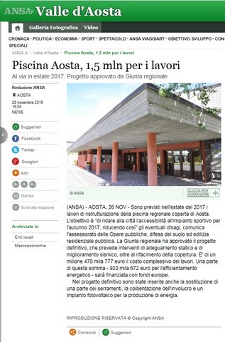 Aosta, Ansa online