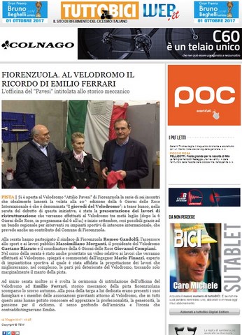 Fiorenzuola, articolo TuttoBICI